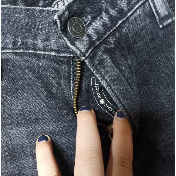 Lucky Brand Jeans 110 Athletic Slim Hawkins Wash Distressed Knee 31×32 Dark Wash - Picture 3 of 8